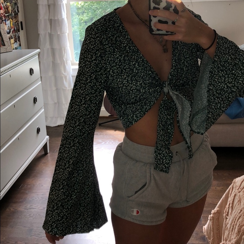floral tie top